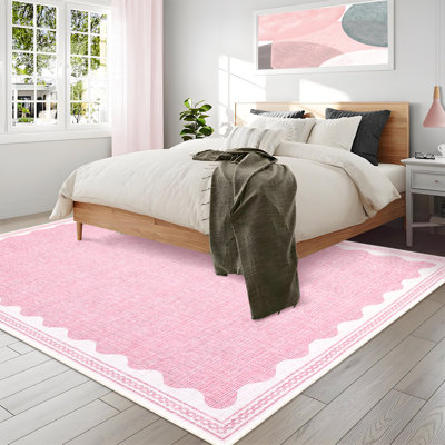 Tapis festonné moderne, tapis lavable pour salle de jeux, bureau et salon