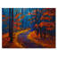 «Little Road Through Orange Autumn Landscape I», peinture sur toile-59757577-59757580