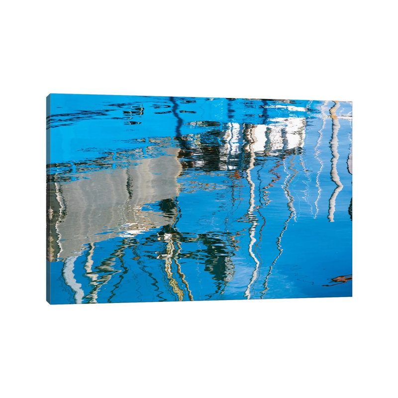 Usa, Alaska, Craig. Commercial Fishing Boats Reflect In Harbor. by Jaynes Gallery - Wrapped Canvas Print