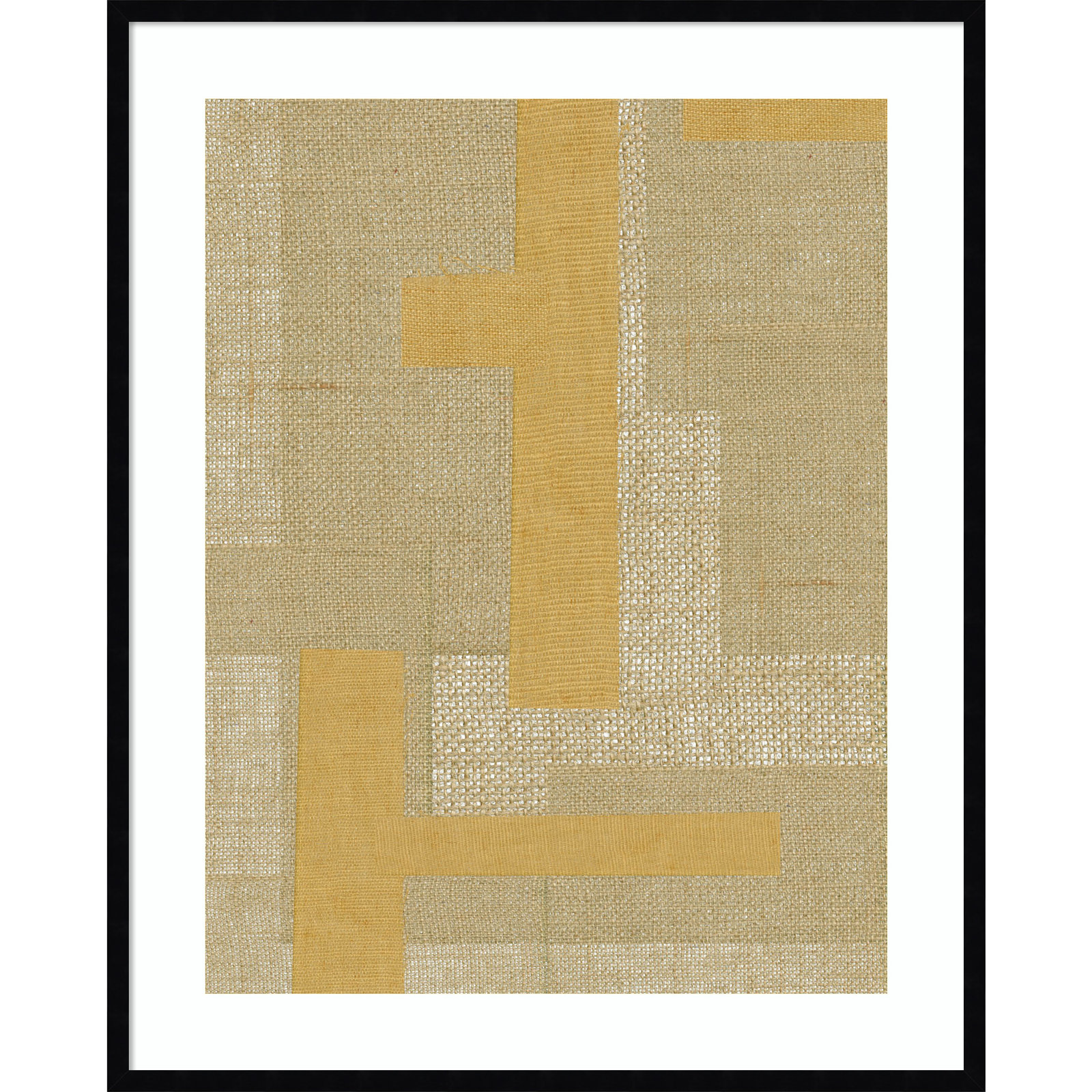 Fabric Pattern Collage No. 4 Print, 41" H x 33" W, Black