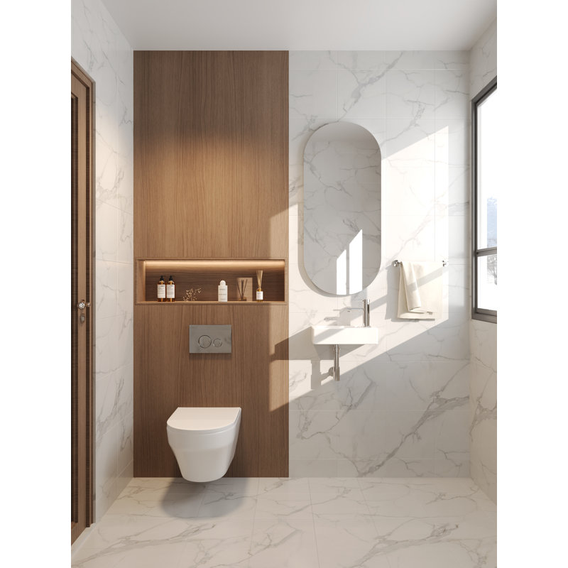 2-Piece Toilet Elongated Dual-Flush Wall Mounted Toilet With Concealed In-Wall Tank (Seat Included)