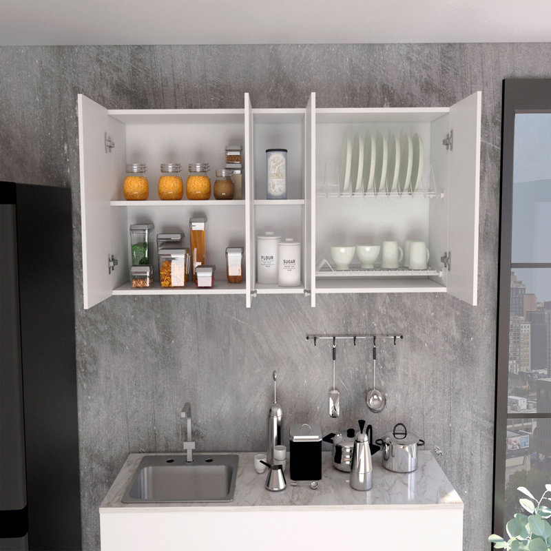 Wall Cabinet Ontario, Double Door, White