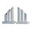 Crystal Pyramid Geometric Decorative Silver Bookends Set-1027079090
