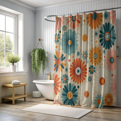 Rideau de douche standard 1 pièce Retro Class Charm