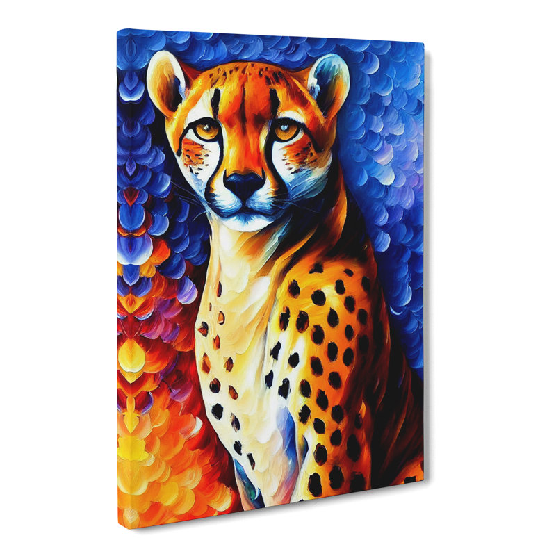 CAN-V0523-1667X Painted Cheetah Vol.2 - Wrapped Canvas Print, 50cm H x 35cm W
