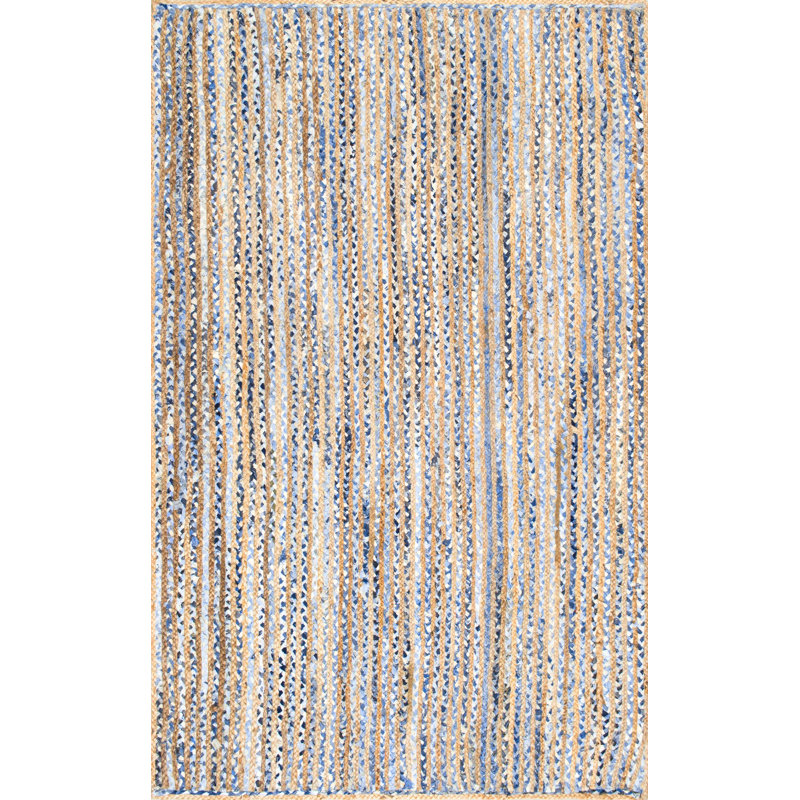 Kelloch Striped Jute / Sisal Hand Woven Area Rug, Rectangle 152 x 244cm