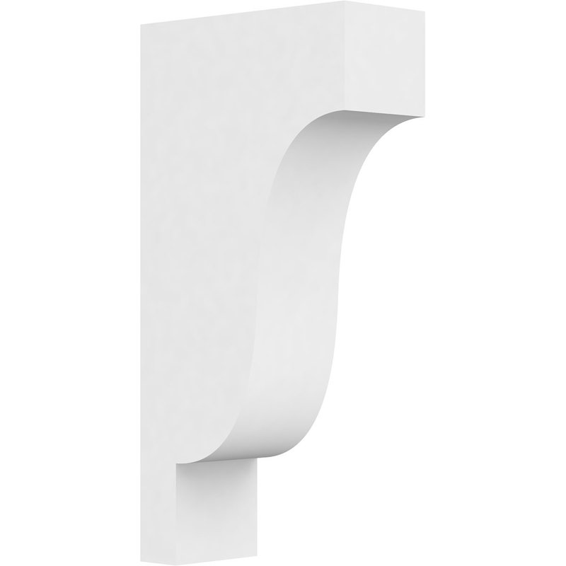 Corbeau standard en PVC de qualité architecturale Newport, H 16 po x l 3 po x P 8 po