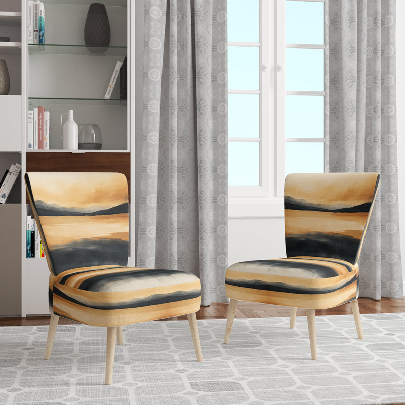 Chaise d'appoint abstraite moderne transitionnelle - Chaise d'appoint contemporaine Energy, Chaise d'appoint sans accoudoirs