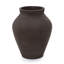Vase rustique en ciment, finition brune antique, décor décoratif 15,75 po-312369368
