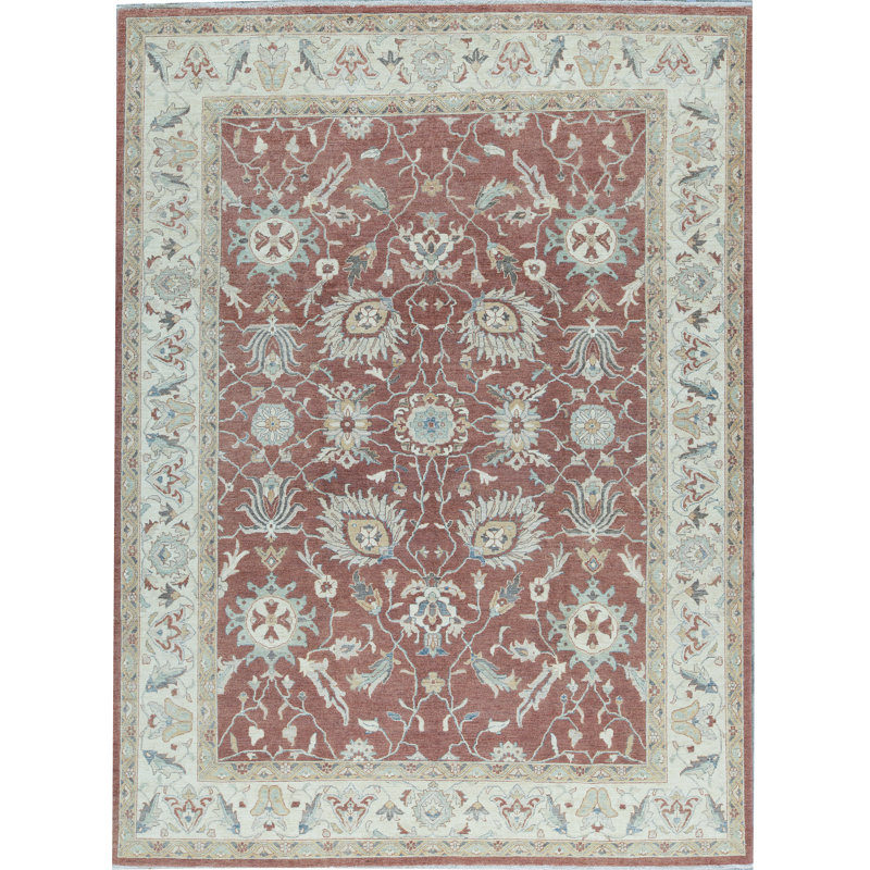 Tapis rouge noué à la main de haute qualité