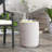 Charming Lightweight Concrete End Table With Fluted Design For Outdoor Spaces