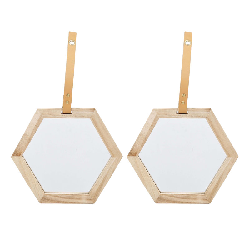 2 Pieces Harlan Hexagon Mirror