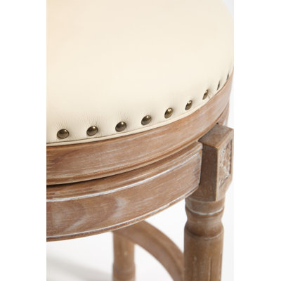 Cow top Leather Wooden Bar Stools