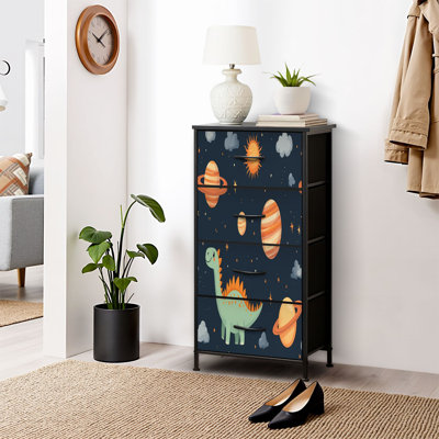 Commode pour commode de chambre à coucher pour enfants dinosaures mignons, garçonnets, garçonnets, dinosaures verts, commodes et commodes à tiroirs
