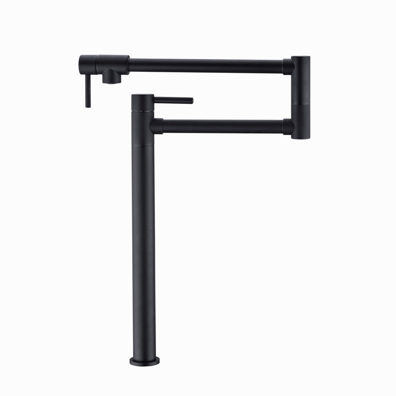 Robinet remplisseur de pot avec tige d'extension, Noir mat