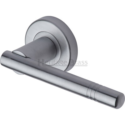 Heritage Brass Heritage Door Handle Lever Latch on Round Rose Alicia Design