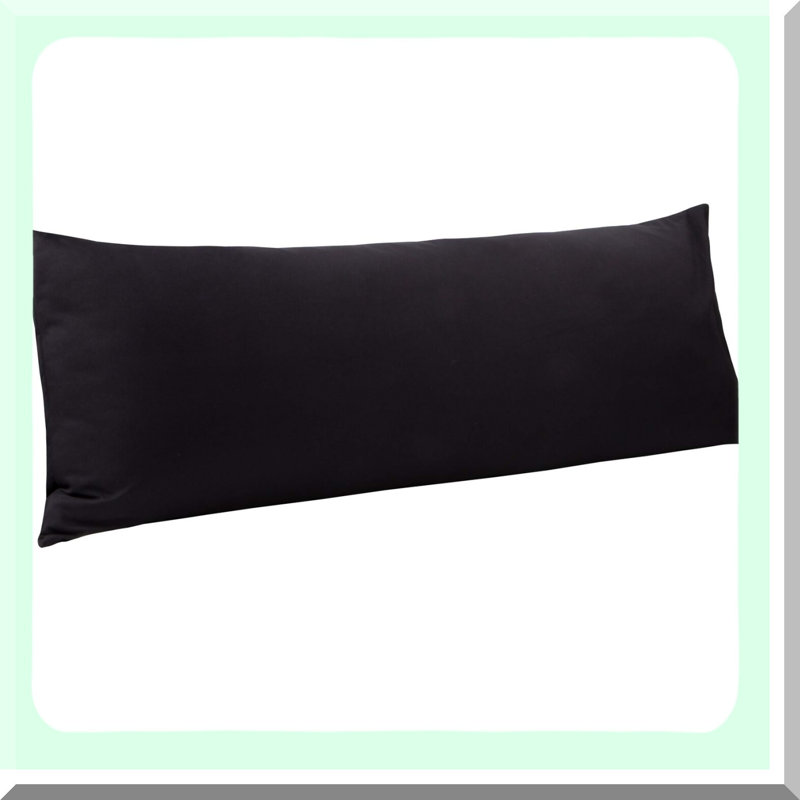 Black LuxeSoft Body Pillowcase - 20x54 Brushed Microfiber Cover, Wrinkle-Free & Stain-Resistant, Envelope Closure, Fade-Resistant, Soft & Cozy - Fits 20x54 Inch Pillow