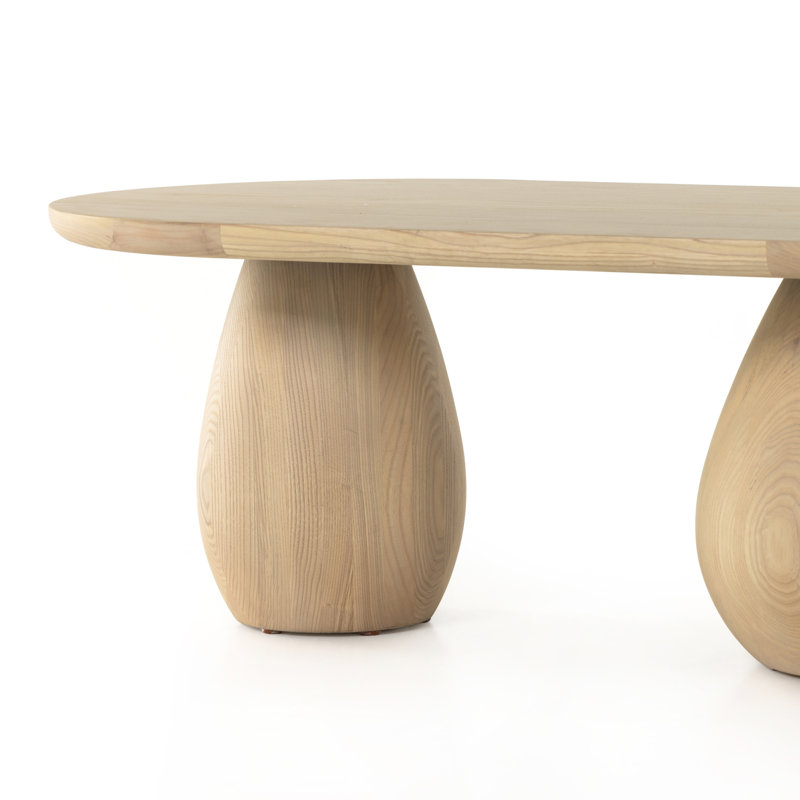 Merla Solid Wood Coffee Table, Beige