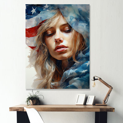 American Spirit Woman Us Flag I