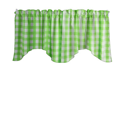 Cantonnière festonnée à carreaux Gingham