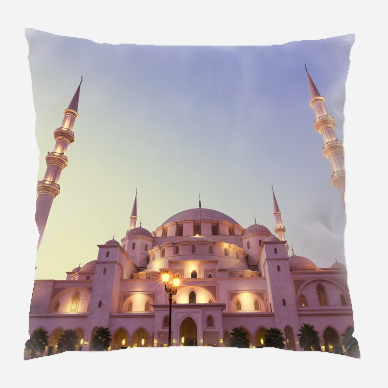 Architecture Microsuede Reversible Throw Pillow