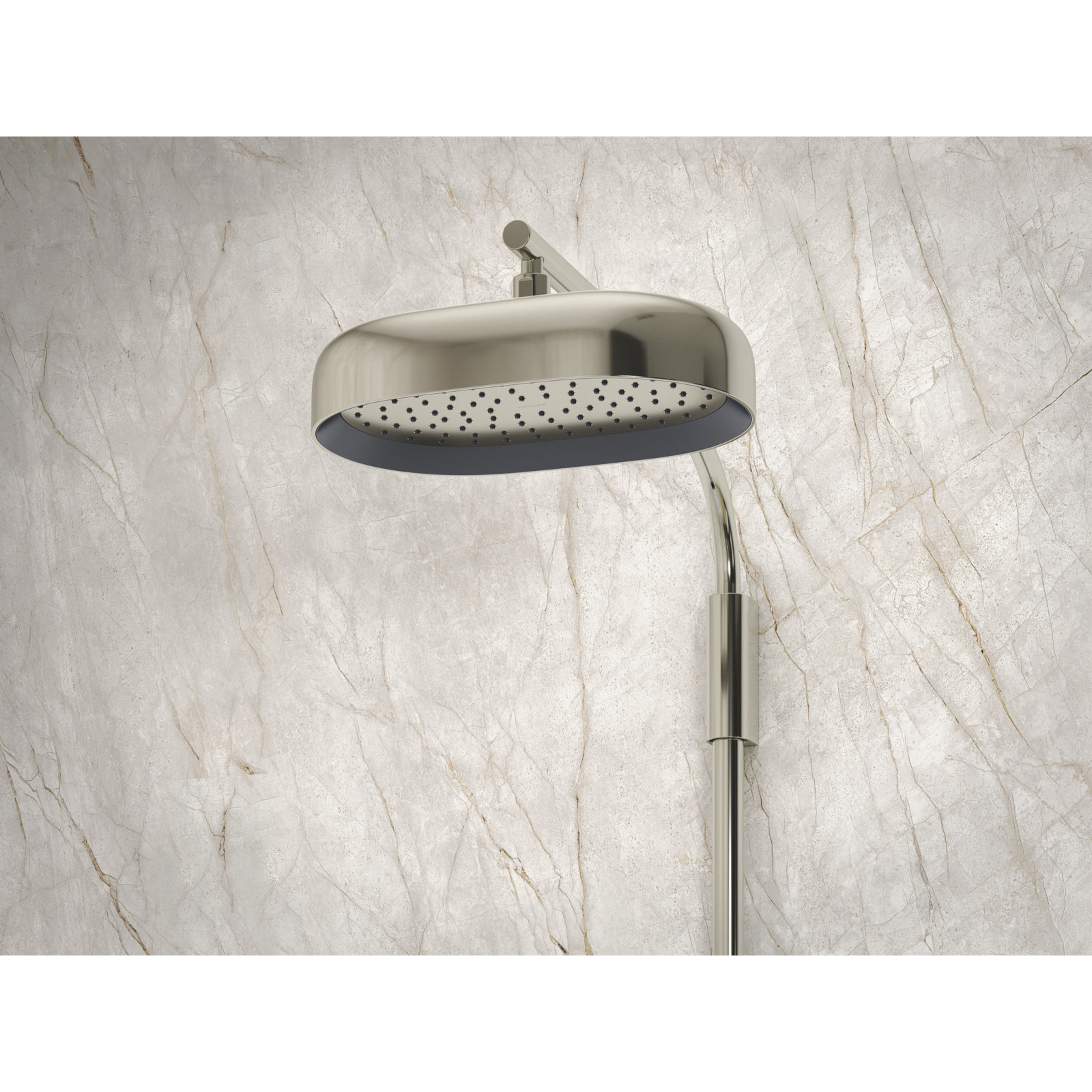 Statement 14" 2.5 GPM Oblong Rainhead, Vibrant Polished Nickel