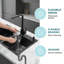 Évier de cuisine à double cuve en acier inoxydable 29,5 po L