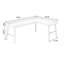 Bureau d'écriture brun en bois massif en forme de L-801507805-801507807