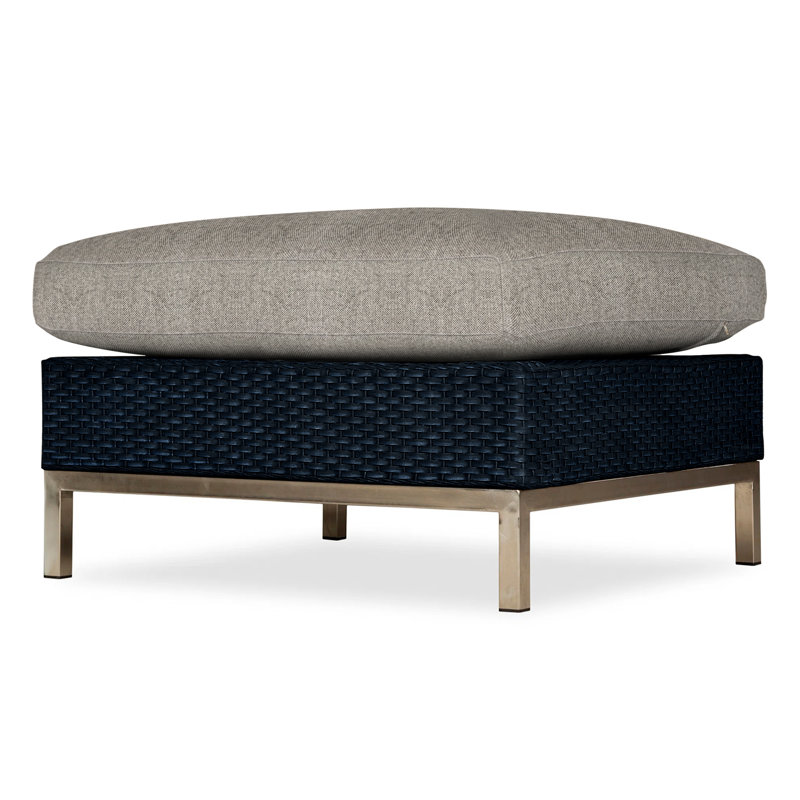 Elements Outdoor Ottoman, Cottage Pepper, Ebony