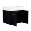 Meuble-lavabo mural 24 po avec lavabo, lavabo en résine à rebords épais Rayley, ensemble KD