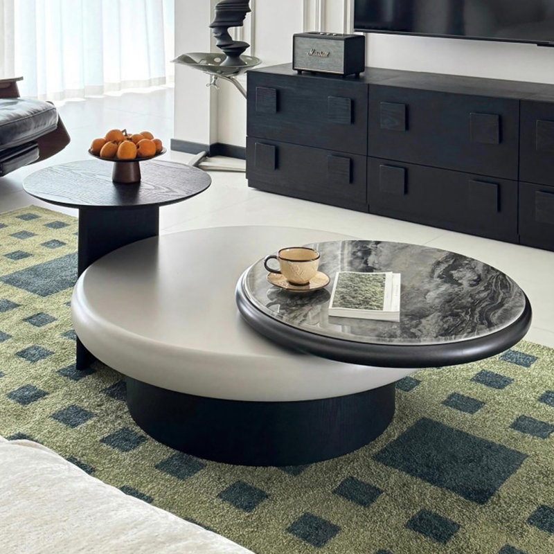 Italian Round Microcrystalline Coffee Table