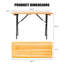 Table de pique-nique pliante de 1,13 m x 1,62 m, plateau en sapin naturel-135749404