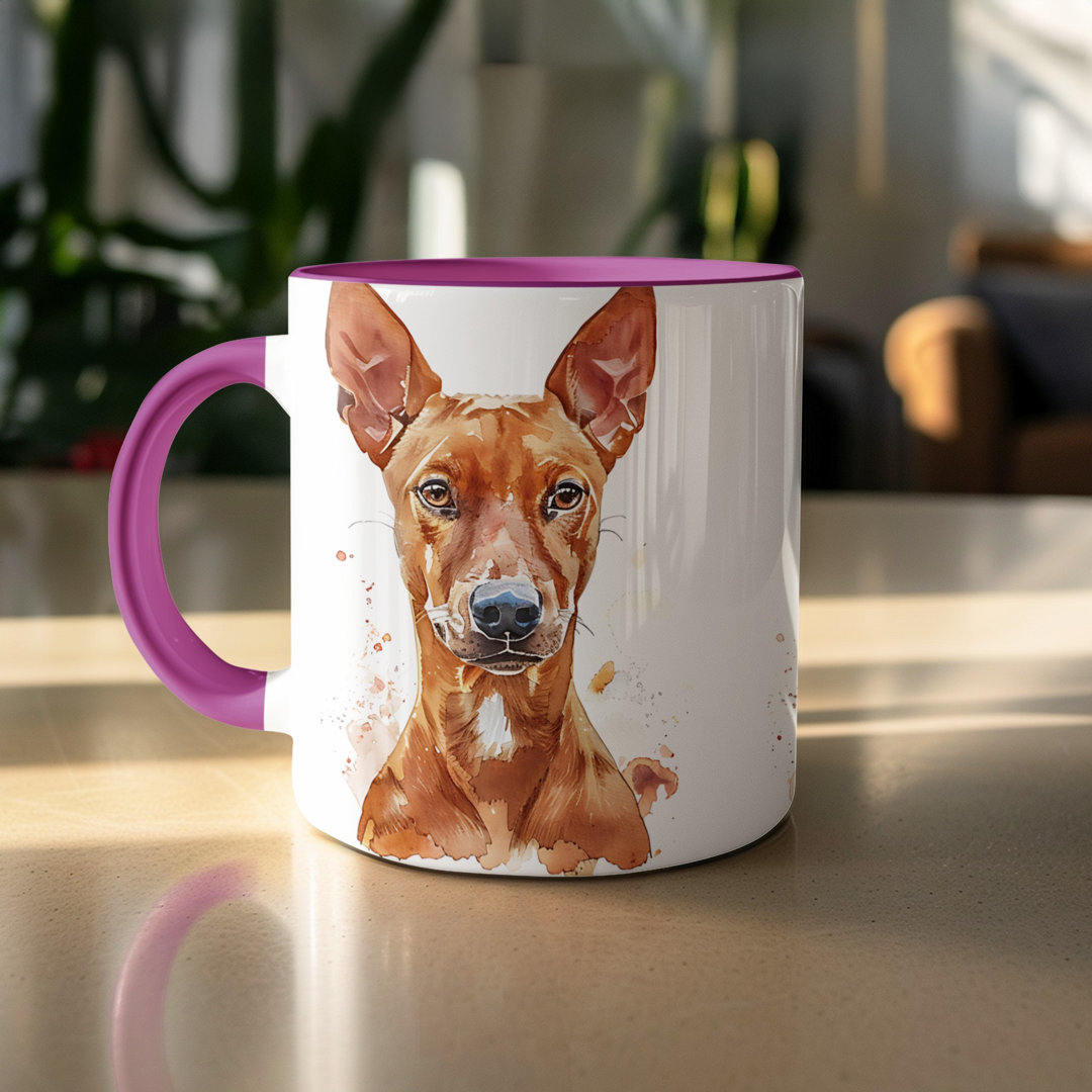 Husky Shiba Inu Watercolor Design 11oz Coffee Mug