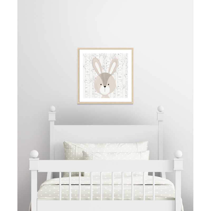 Woodland Friends 3, art encadré, H 26,5 po x l 26,5 po x P 1,18 po, Encadré de boîte beige