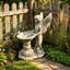 Bain d'oiseaux décoratif en résine en forme d'ange pour la décoration de jardin extérieur