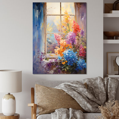 French Window View IV - Floral Window Wall Art