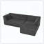 L-Shaped Chenille Modular Sofa Chaise Wave Armrest-343713446