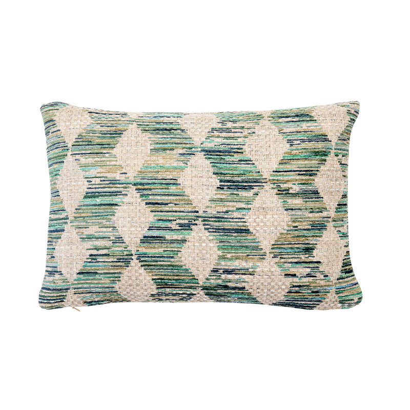  Coussin géométrique, 12 po x 18 po, Rouge