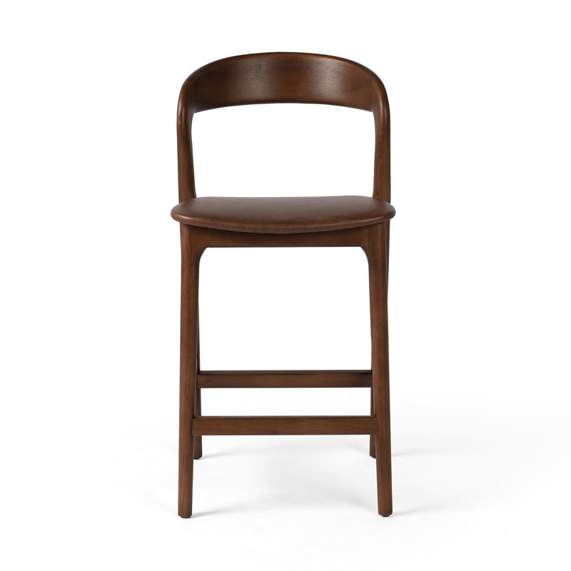 Amare Stool, Sonoma Coco Genuine Leather/Umber Ash, Counter Stool (26.5" Seat Height)