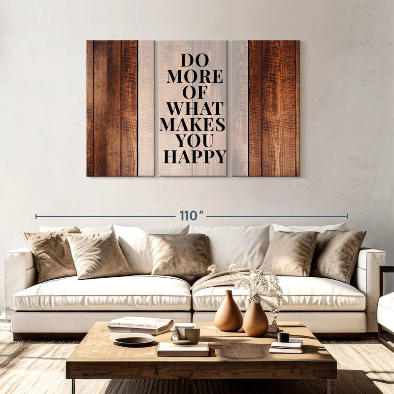 Tergel Do More Happiness Quote, 48" H x 74" W
