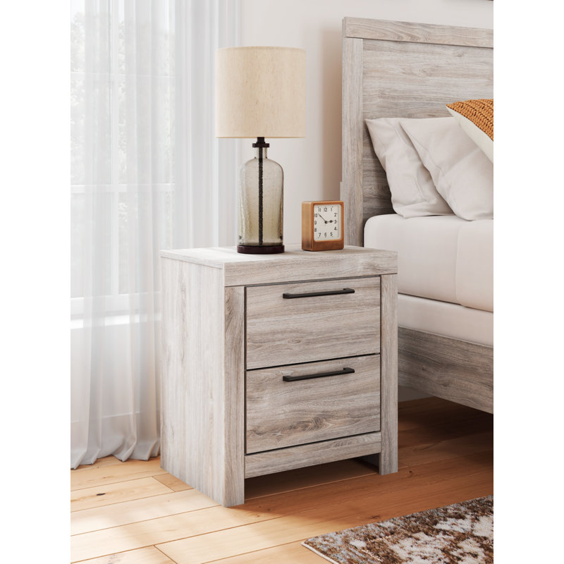 Table de chevet Kiyana, Gris