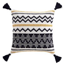 Brielle Home Boho Geometric Textured Throw Pillows, Teagan - Set of 2