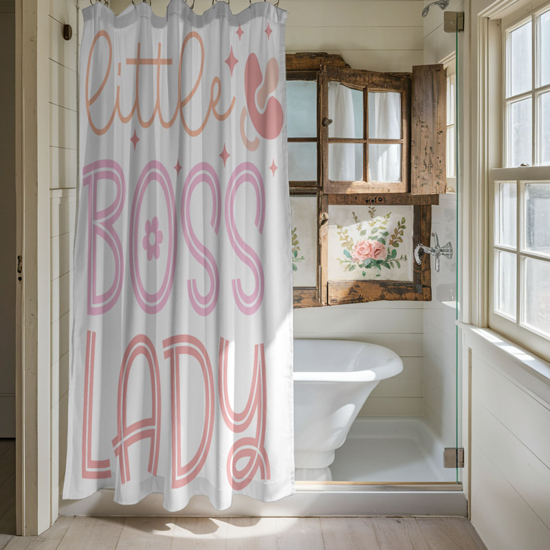 Cute Girl Sentiments - Rideau de douche standard 1 pièce, H 74 po x l 71 po
