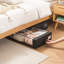 Ensemble de 2 contenants roulants de rangement sous le lit avec couvercle transparent, conception polyvalente peu encombrante et roulettes multidirectionnelles Smooth-Glide - idéales pour organiser les vêtements, les chaussures et plus encore, le rangement des chaussures