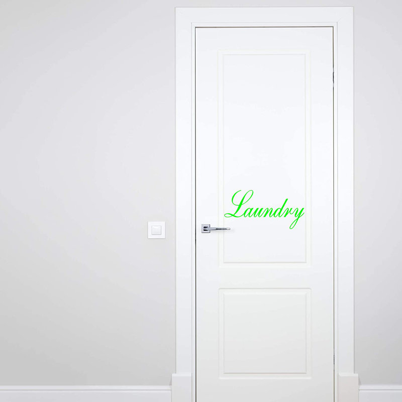 Décalcomanie de porte en vinyle, H 3 po x l 6 po, Vert lime