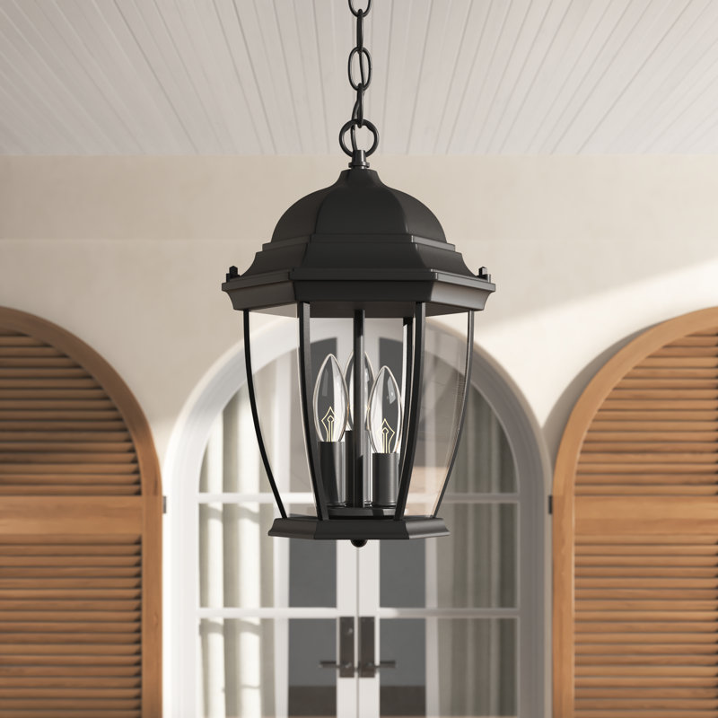 Drumkeeran 3 - Light Outdoor Hanging Lantern, Matte Black
