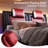 Floating Bed Frame with LED Lights, Modern Faux Leather Upholstered Platform Bed-2090512744-2090512739