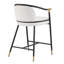 Durable Beige Upholstered Bar Stools, Metal Frame, Modern Kitchen Seating
