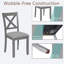 Modern Rubberwood Dining Chairs Set of 4 with Padded Seats -  Side Chairs-630726568