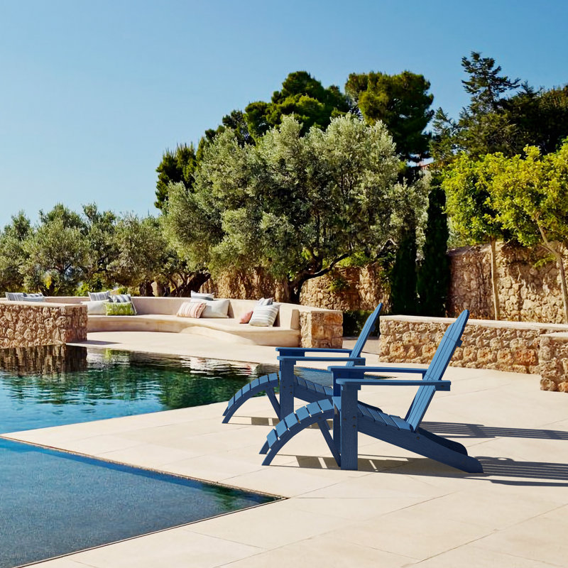 Chaise Adirondack en plastique Bickford, Bleu